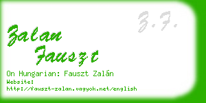 zalan fauszt business card